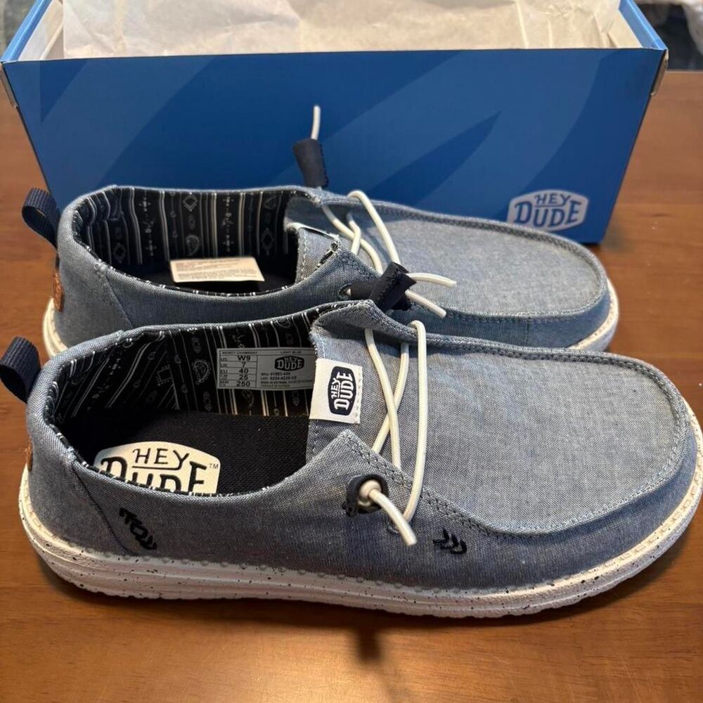 Hey Dude Women's Blue Sneakers | Size 9 | Lightweight + Comfy!
